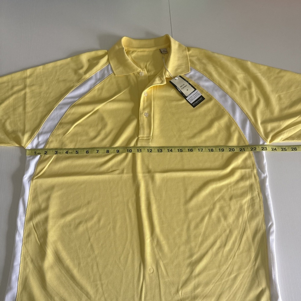 NWT Byron Nelson Eleven Straight Yellow M Men's Polo Shirt Short Sleeve Collared - Picture 3 of 5